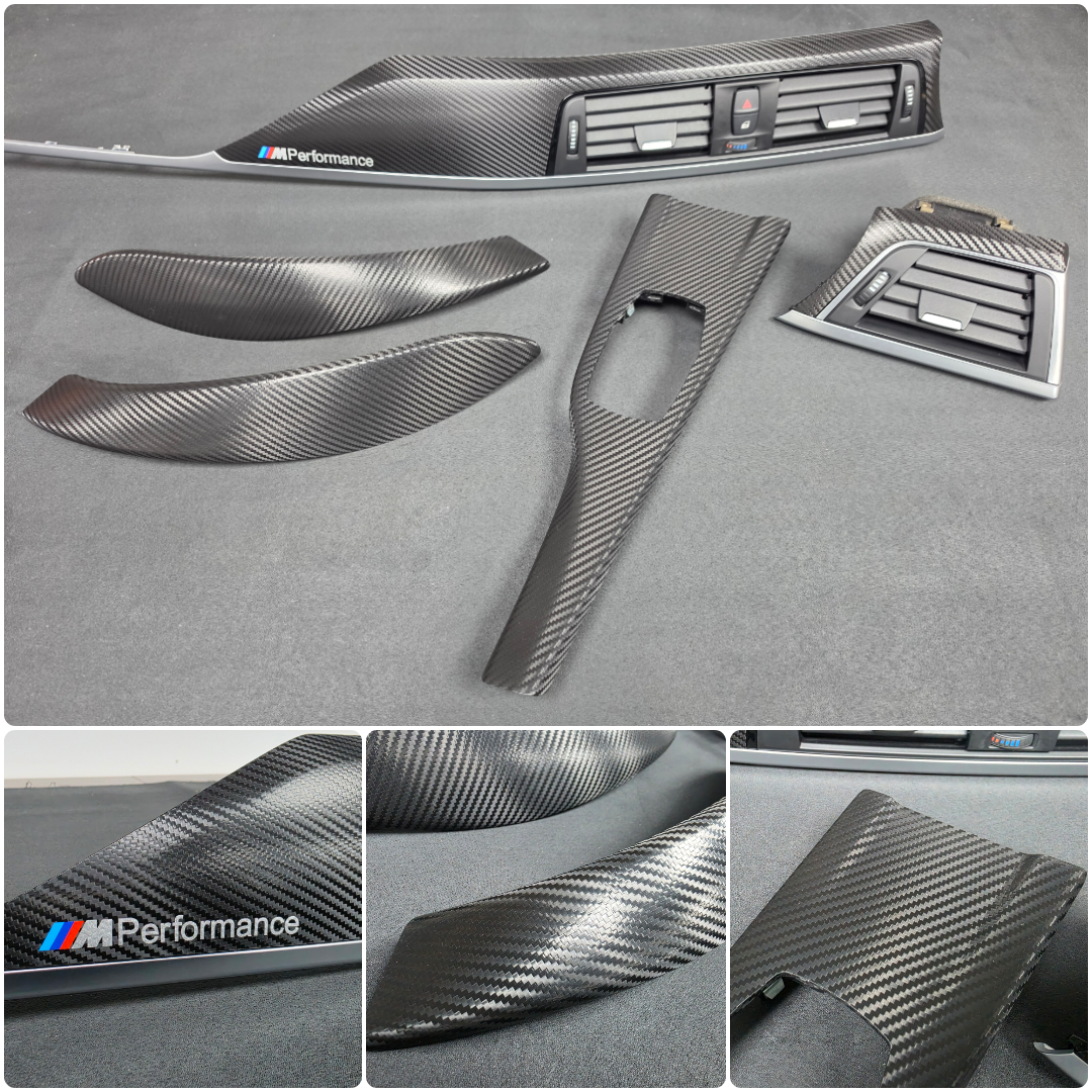 BMW F32 COUPE INTERIOR TRIM SET - TEXTURED CARBON / SILVER ACCENT